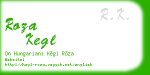 roza kegl business card