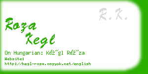 roza kegl business card